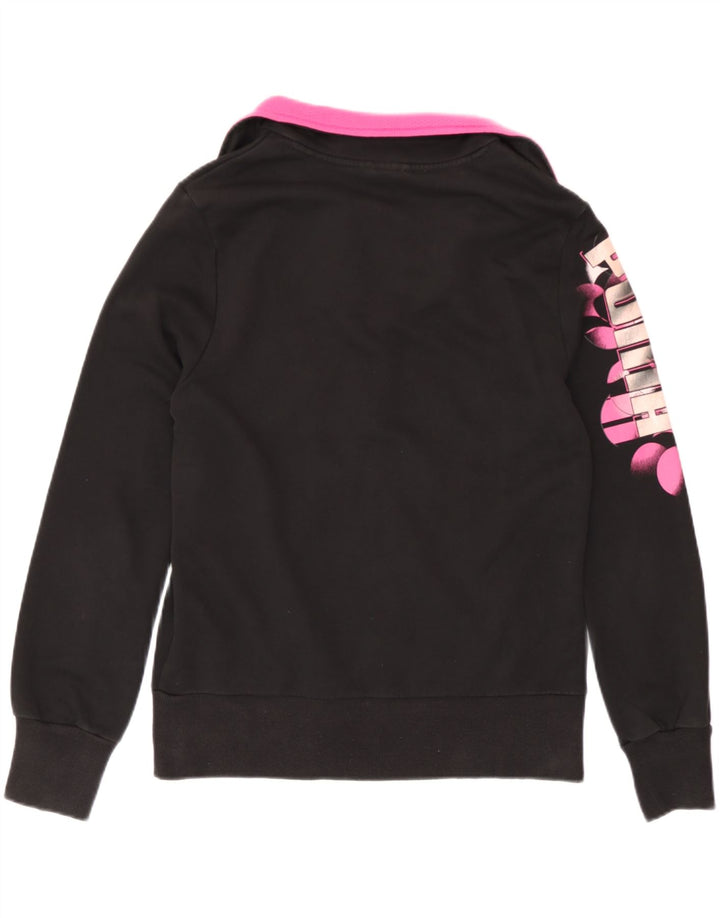 Puma Veste de survêtement graphique pour femme UK 14 Medium Noir