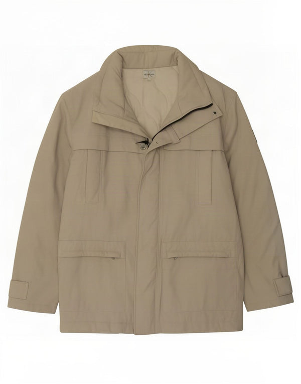Calvin Klein Jeans Manteau rembourré pour homme UK 40 Large Beige Nylon