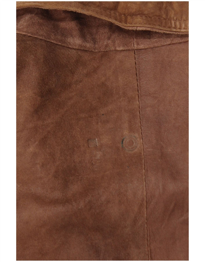 Morena Blouson Bomber En Daim Homme IT 52 XL Cuir Marron