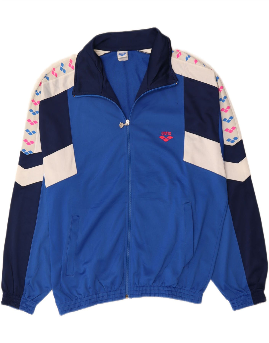 ARENA Veste de Survêtement Graphique pour Homme Large Bleu Colorblock Polyester