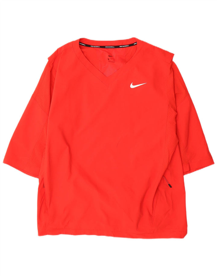 Nike Haut de baseball pour homme à manches 3/4 XL Rouge Polyester