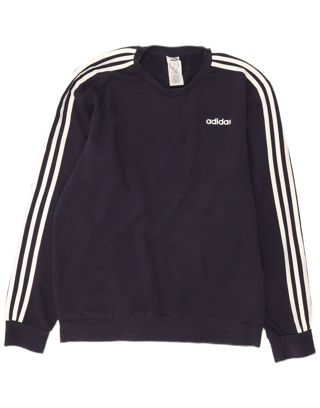Adidas Sweat-shirt pour homme en coton bleu marine Taille L