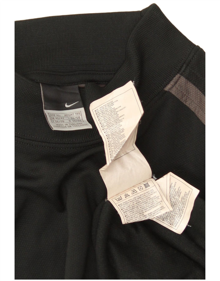 NIKE Haut à manches longues pour hommes UK 45/47 XL Noir Colourblock Polyester