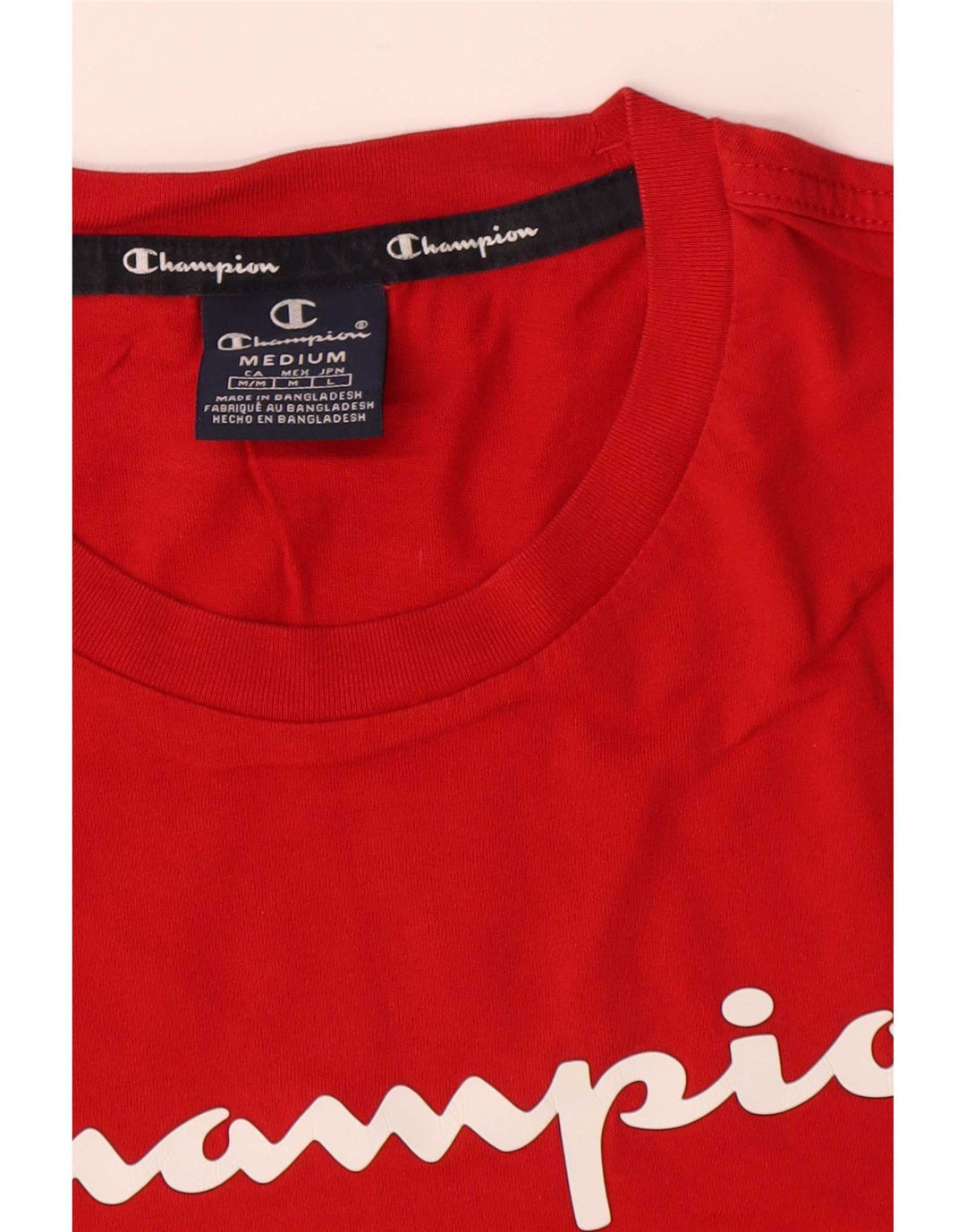 Champion T-Shirt Graphique Homme Rouge Moyen Coton