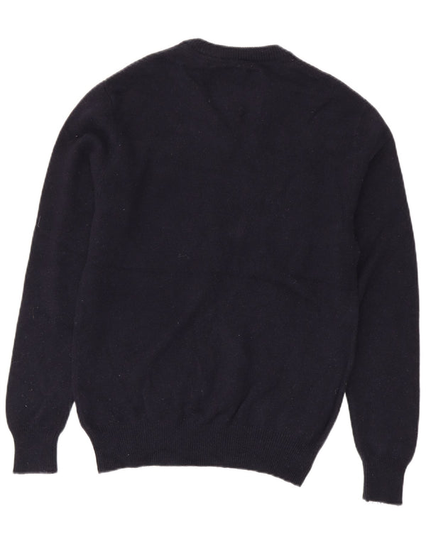 Jack Wills Pull col en V pour femme UK 14 Bleu marine moyen Laine mérinos