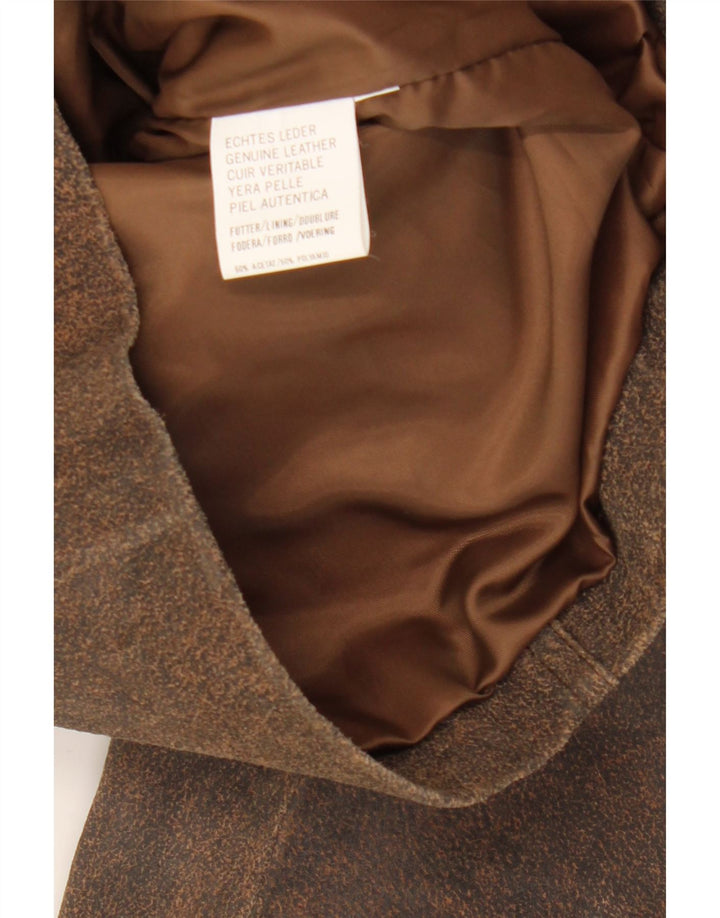 vintage Femme 5 Boutons Blazer En Daim Veste IT 42 Brun Moyen