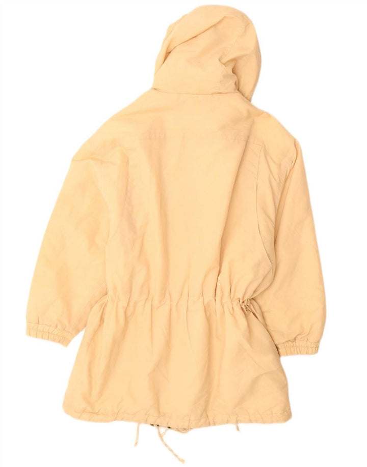 VINTAGE Manteau rembourré à capuche femme EU 38 Polyester Beige Moyen