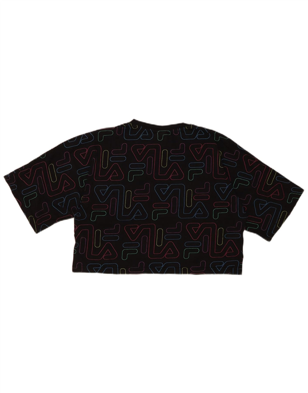 FILA T-Shirt Court Graphique Fille 15-16 ans Noir Coton