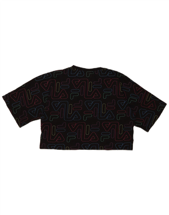 FILA T-Shirt Court Graphique Fille 15-16 ans Noir Coton