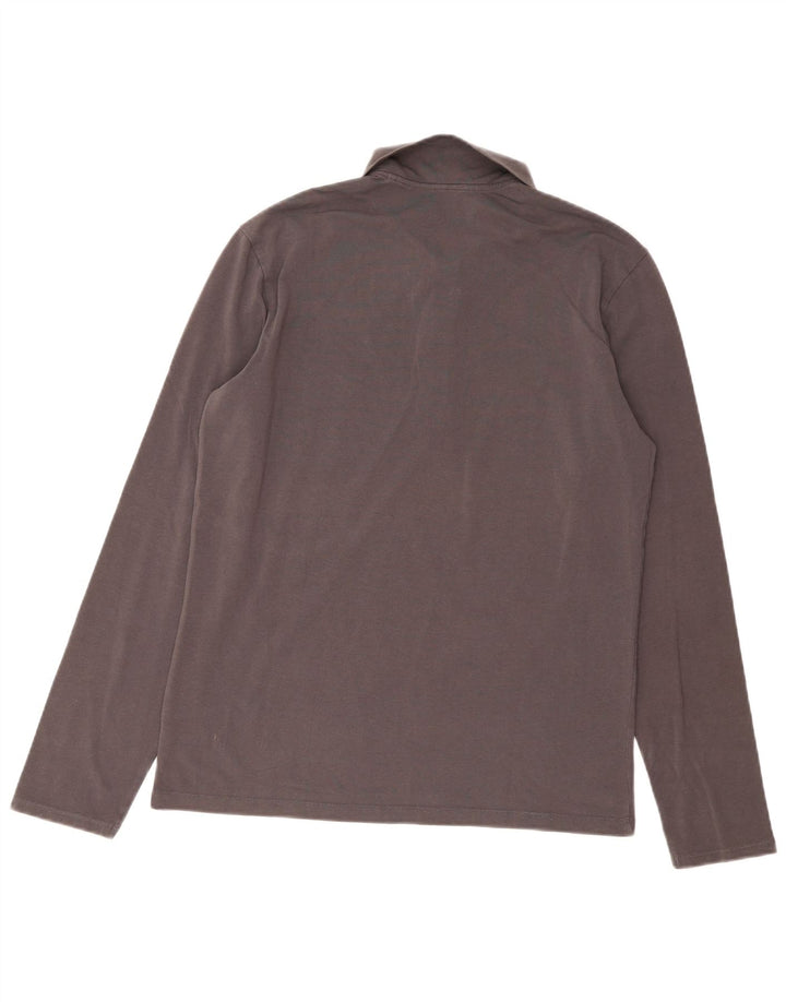 Guess Polo à manches longues pour homme Coupe extra fine Gris Taille L