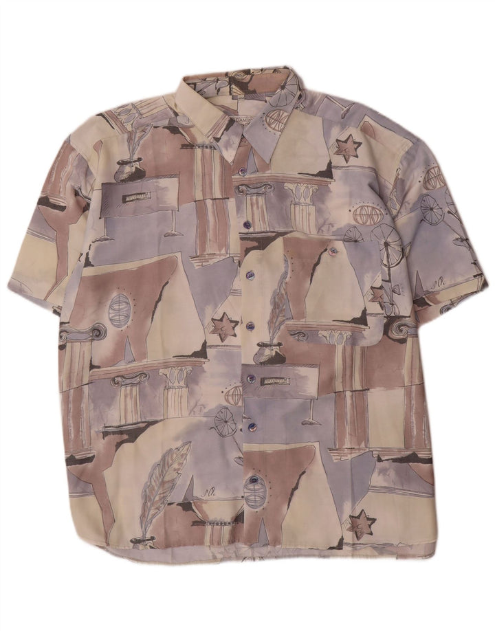 Club D'Amingo Chemise à motif abstrait pour homme Taille 45/46 XL Multicolore