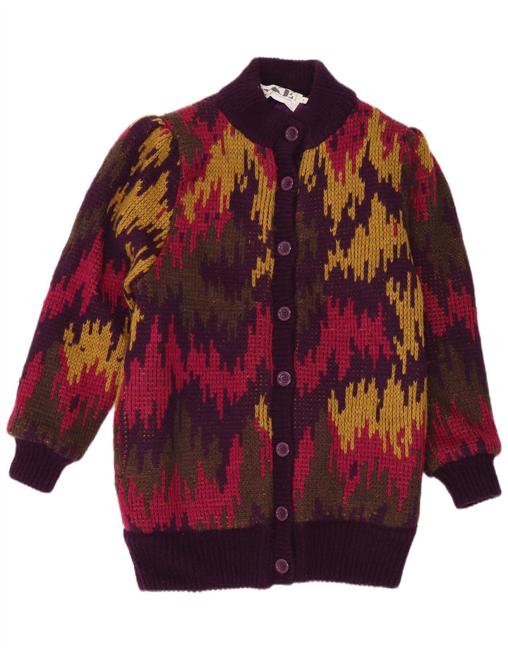 EXE Pull cardigan à motif abstrait pour femme UK 16 Large Multicolore