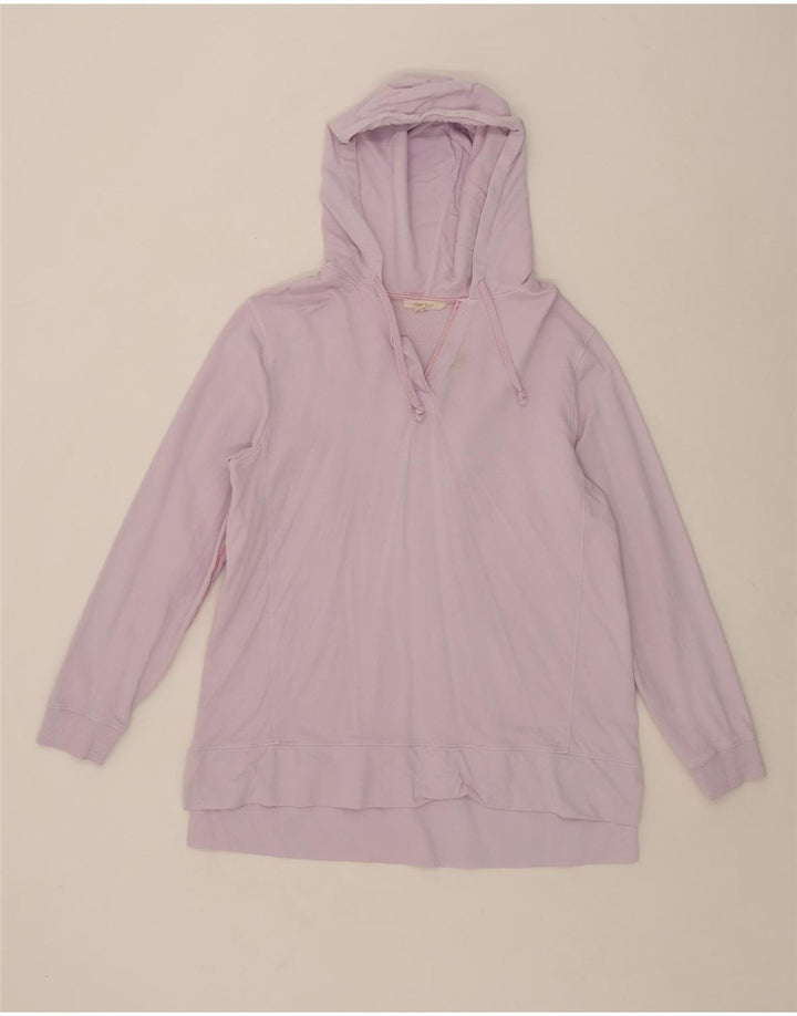 White Stuff Haut à capuche à manches longues pour femme UK 12 Violet moyen Coton