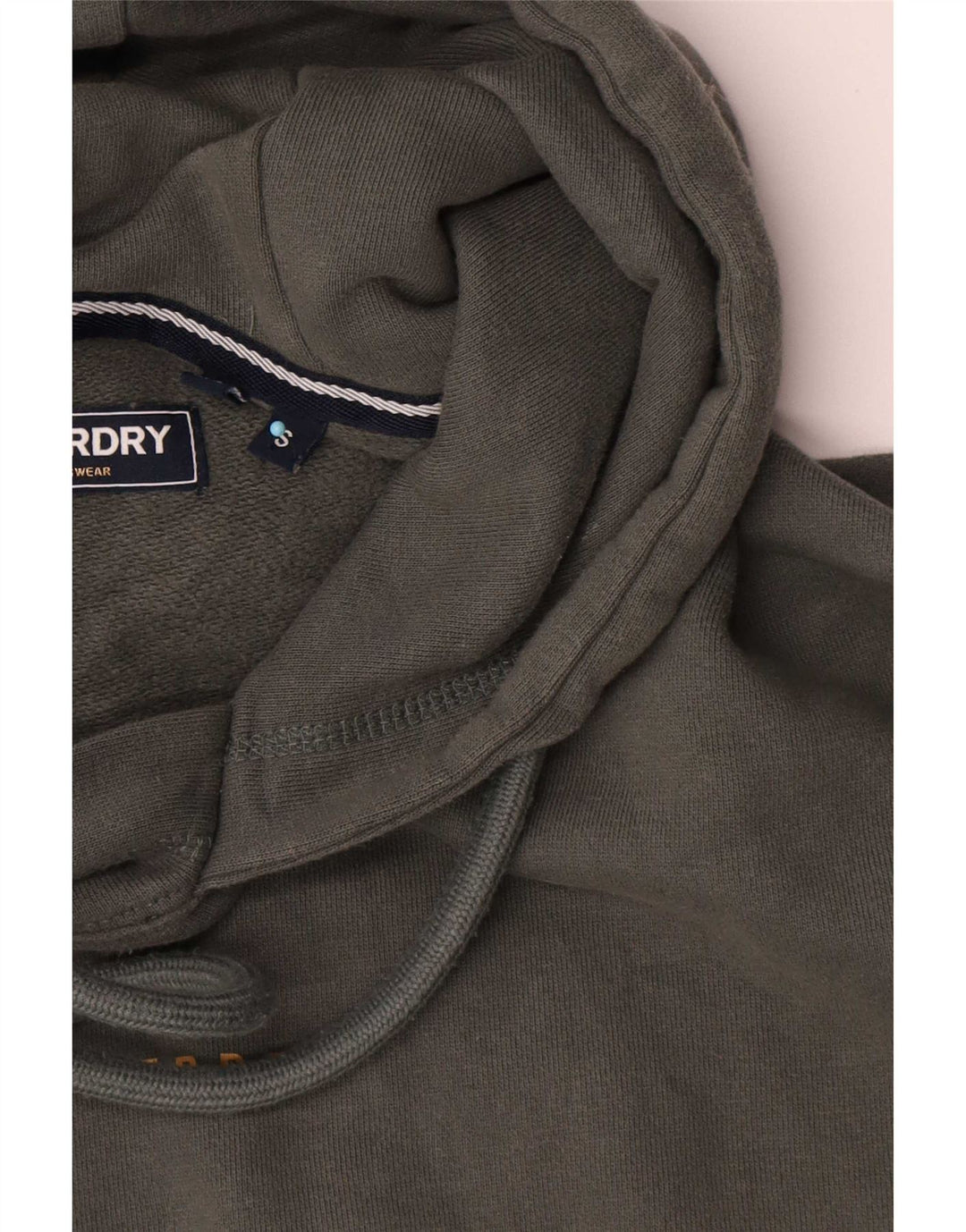 Superdry Pull à capuche pour homme Petit Kaki Coton