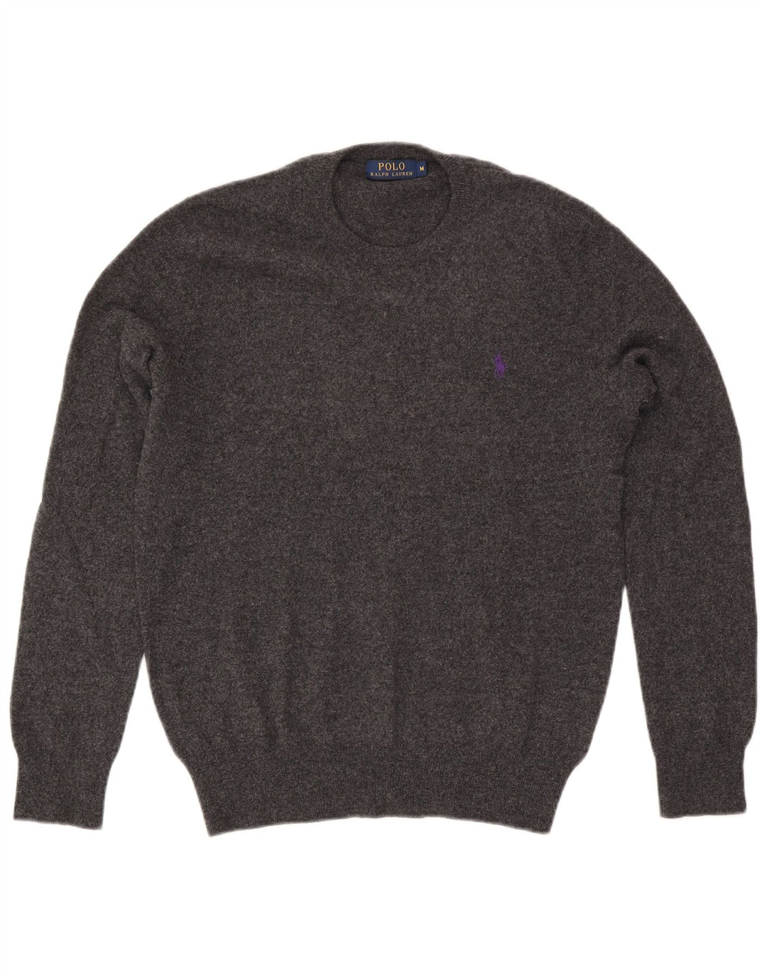 Polo Ralph Lauren Pull à col rond pour homme en laine gris moyen