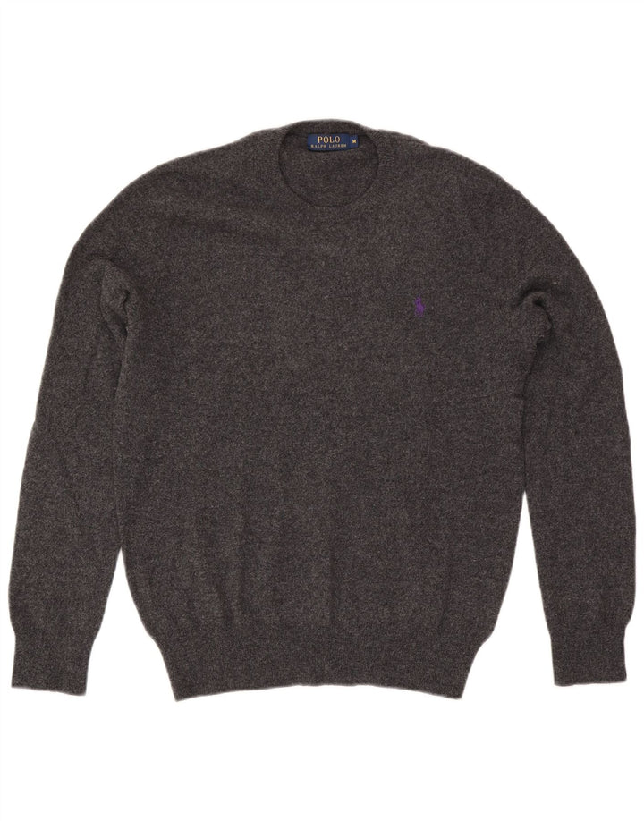 Polo Ralph Lauren Pull à col rond pour homme en laine gris moyen