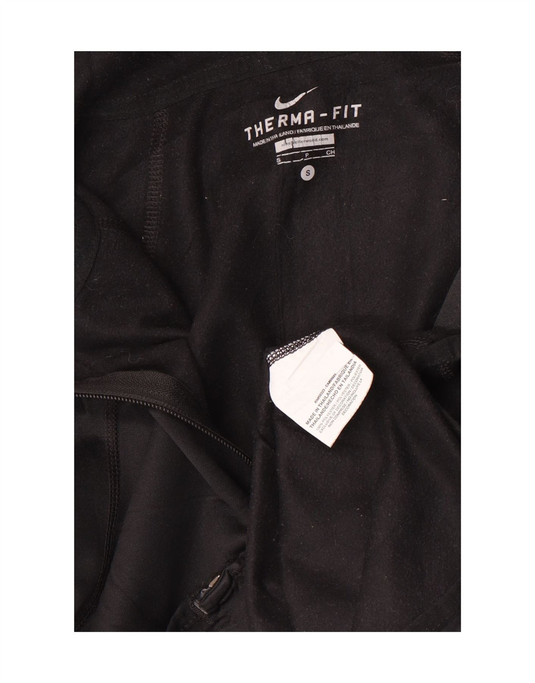 Nike Pull à capuche zippé Therma-Fit pour homme Petit Noir Polyester
