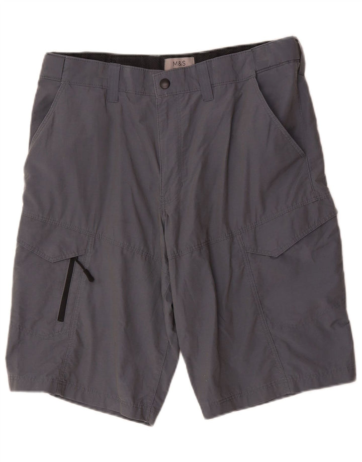 Marks & Spencer Short cargo pour homme W34 en coton bleu moyen