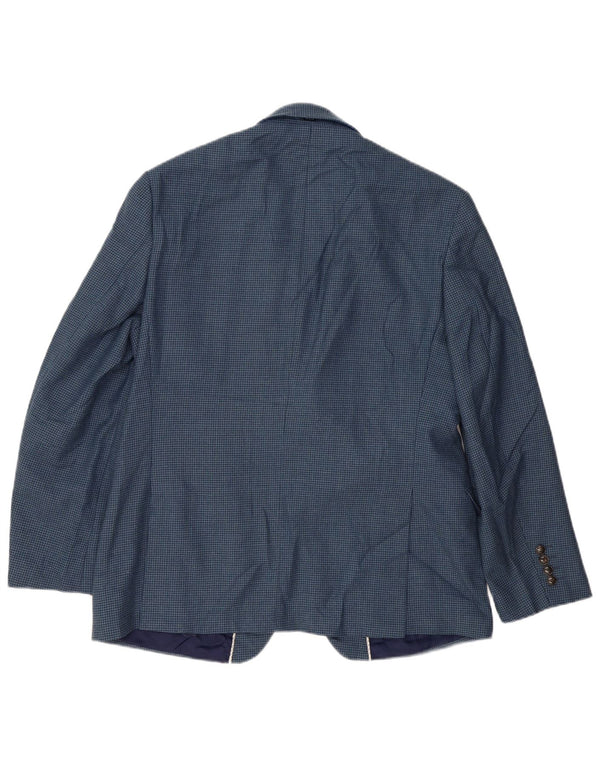 MARKS & SPENCER Veste Blazer 2 Boutons Homme EU 52 XL Bleu Marine Pied-de-Poule