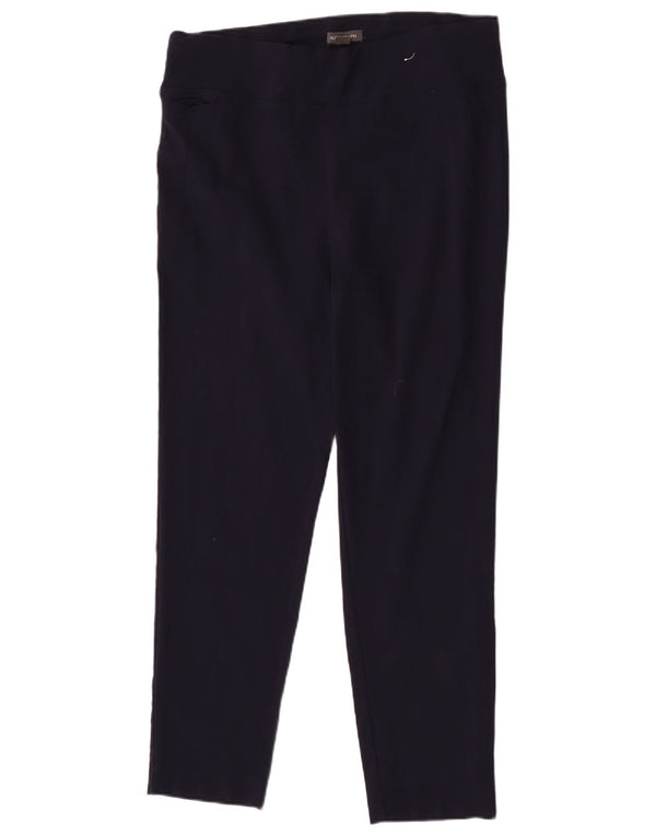 Marks & Spencer Pantalon décontracté fuselé pour femme UK 18 XL W36 L29 Bleu marine
