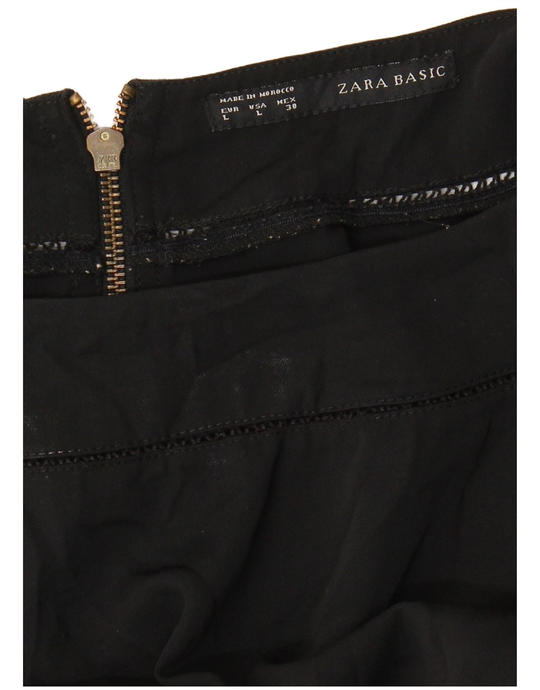 ZARA Femme Chemisier Top UK 16 Large Noir