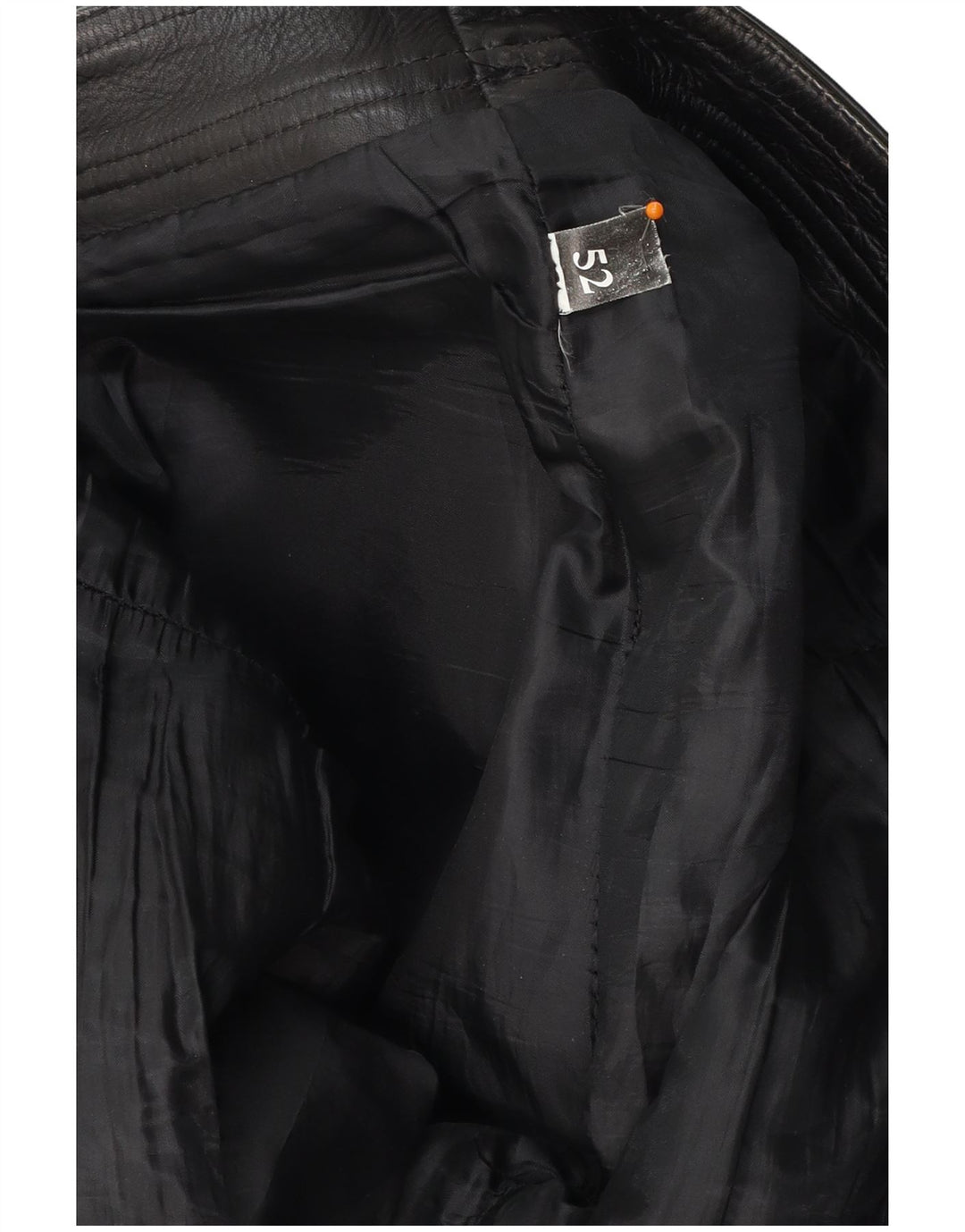 VINTAGE Pantalon droit en cuir pour homme W30 L30 Noir