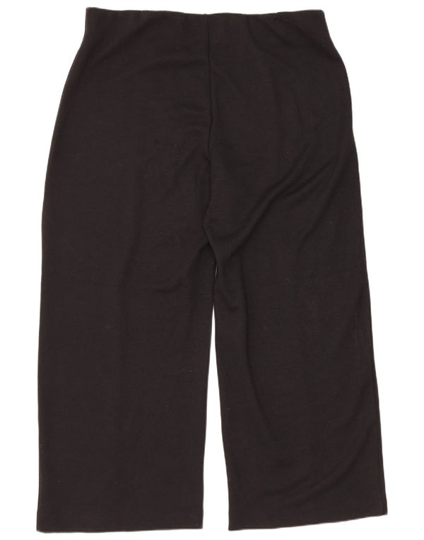 Marks & Spencer Pantalon décontracté à jambe large pour femme UK 20 2XL W40 L30 Noir