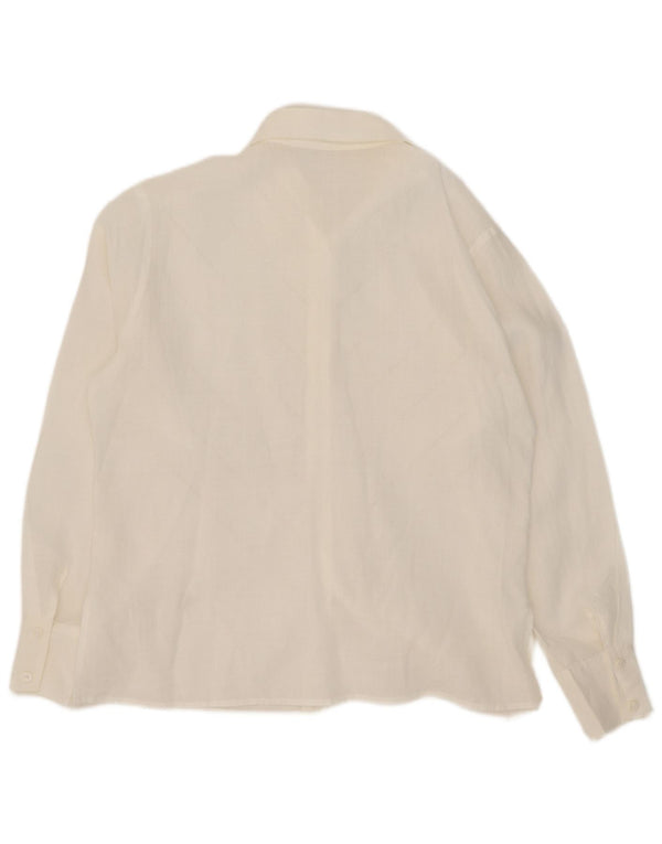 Naracamicie Chemise Femme UK 14 Large Blanc Rayé