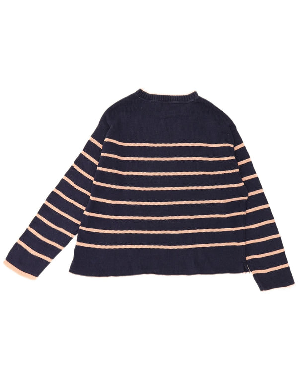 Crew Clothing Pull col roulé pour femme UK 14 Large Bleu marine