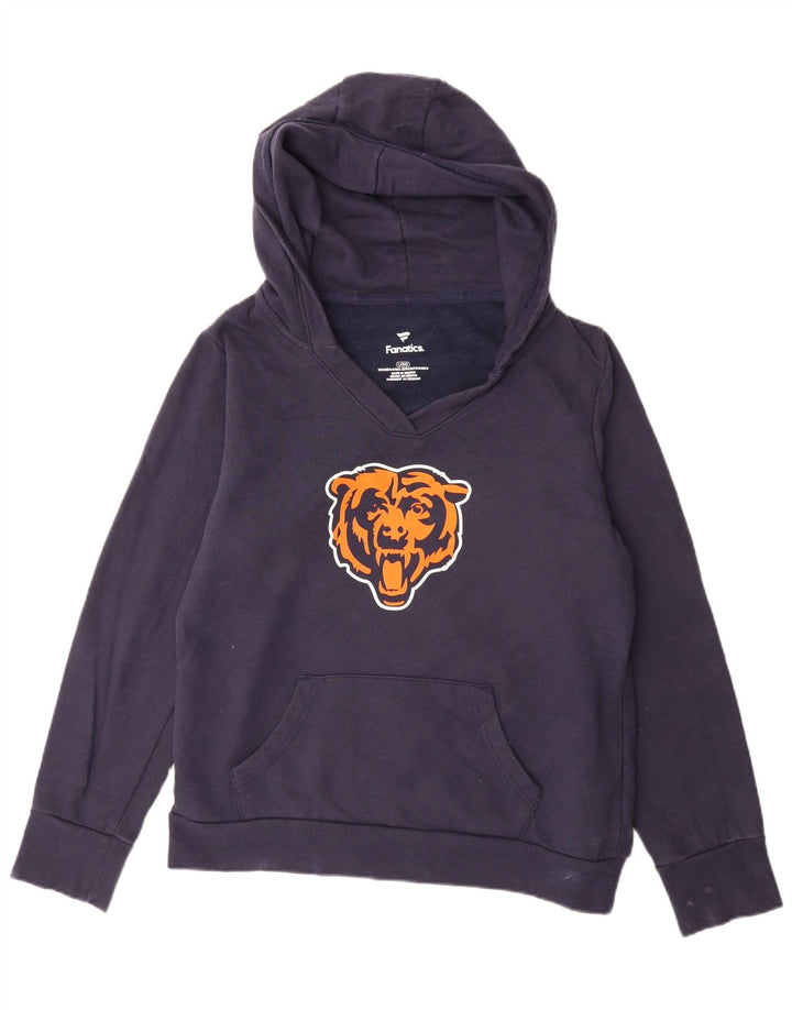 FANATICS Pull à capuche graphique Chicago Bears pour femme UK 16 Large Bleu marine