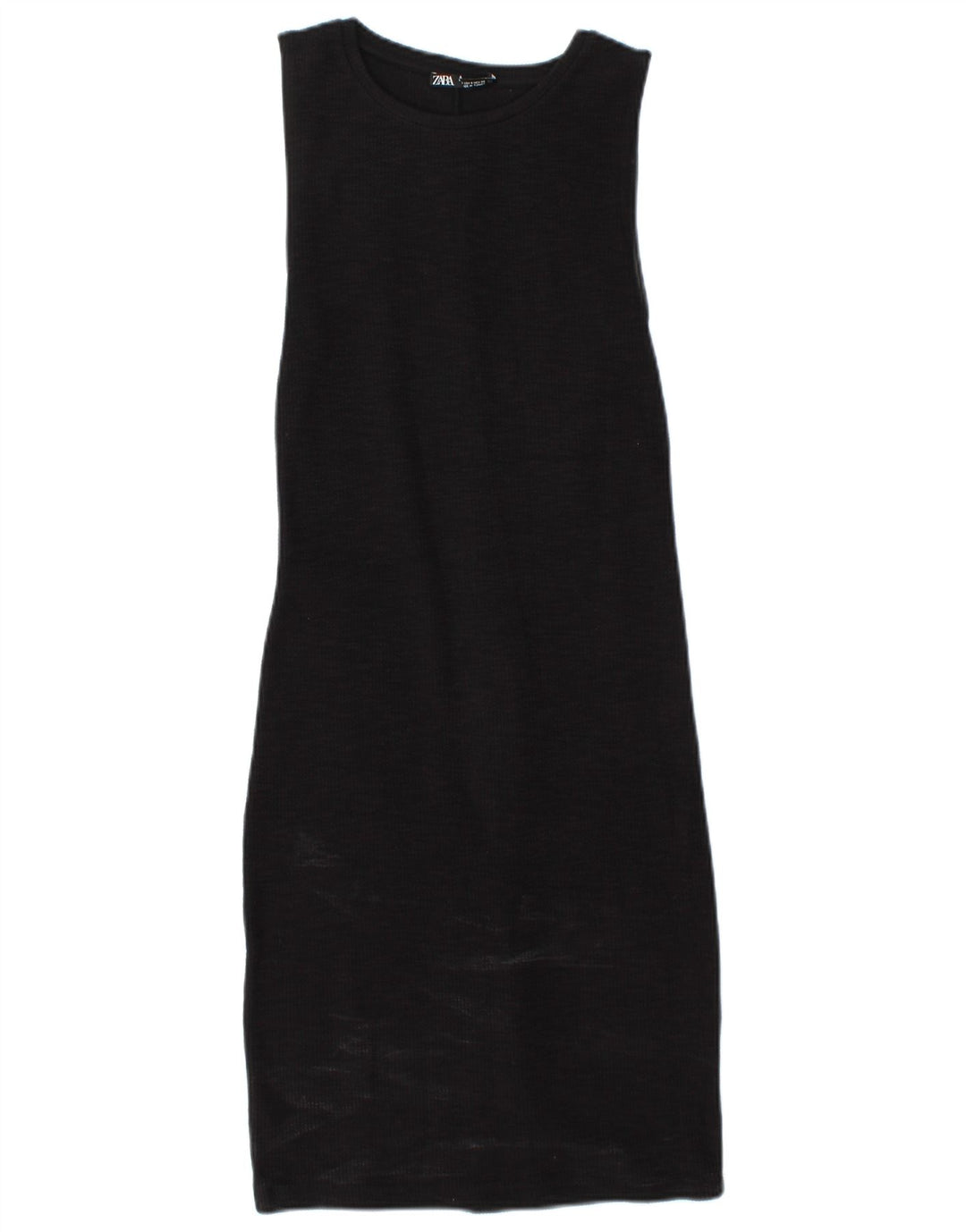 Zara Robe fourreau sans manches pour femme UK 10 Small Noir