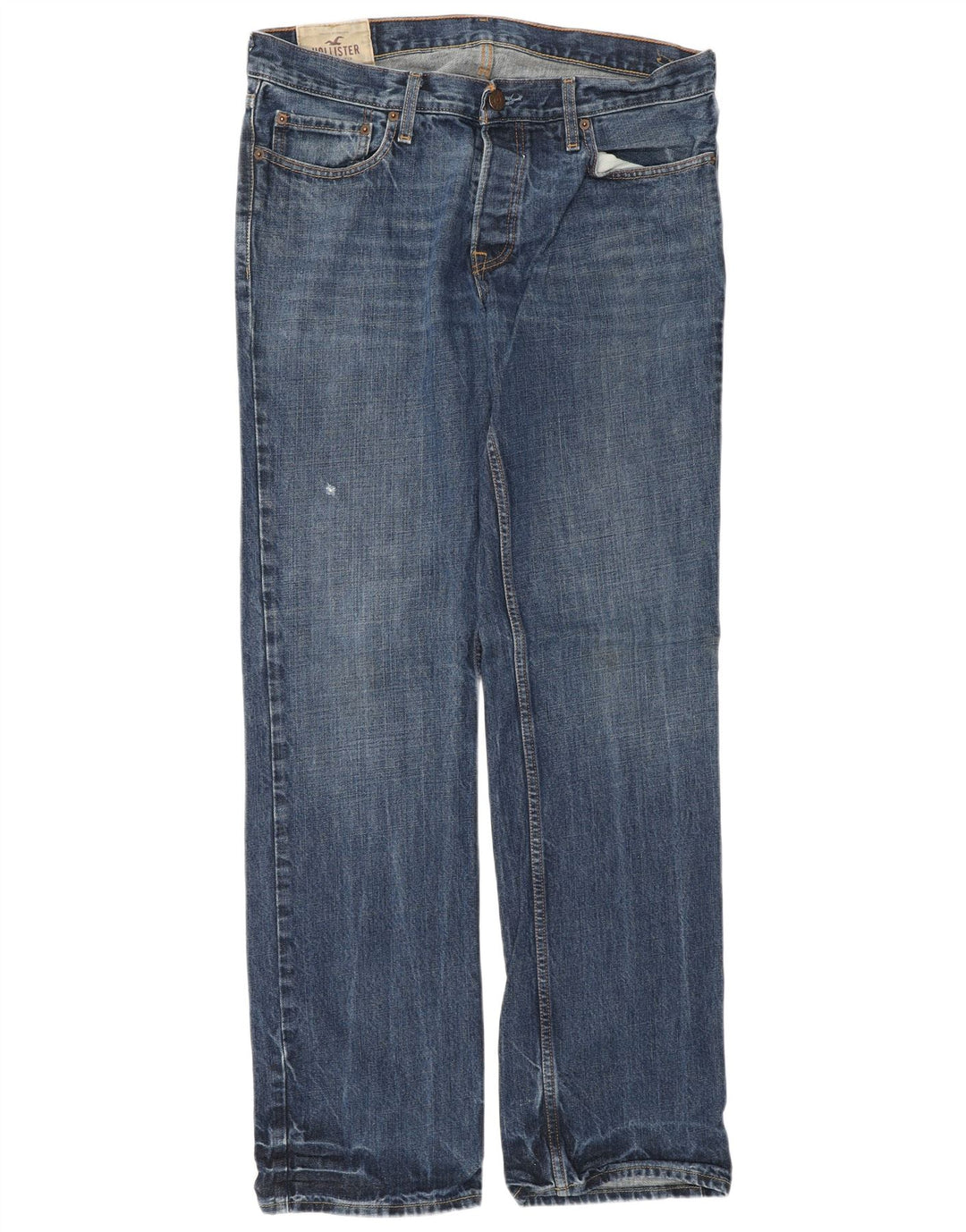 HOLLISTER Jean droit homme W34 L34 bleu coton