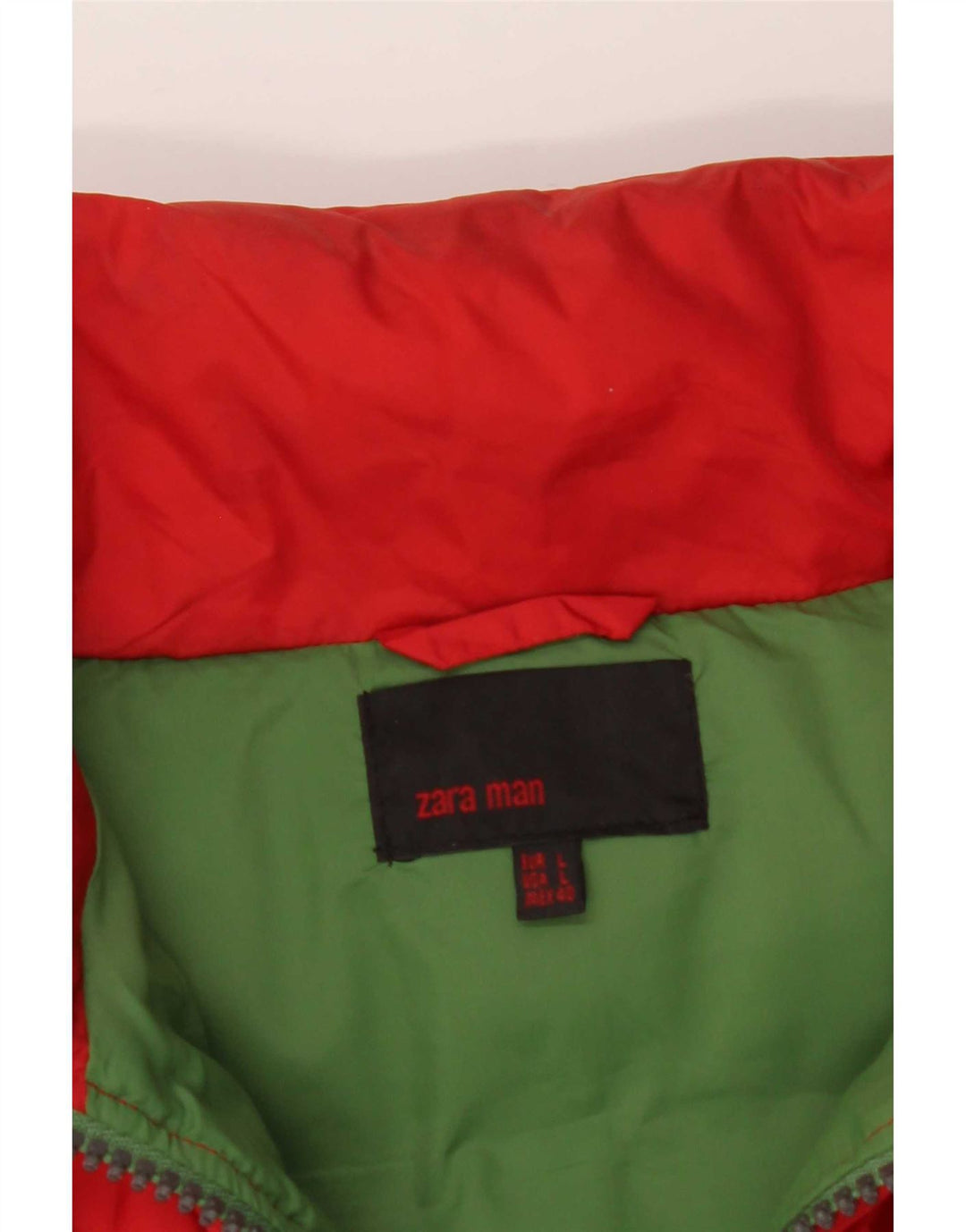 Zara Gilet rembourré pour homme UK 40 Large Rouge Nylon