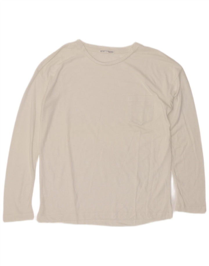 Zara Femme Trafaluc Top Manches Longues UK 10 Petit Blanc