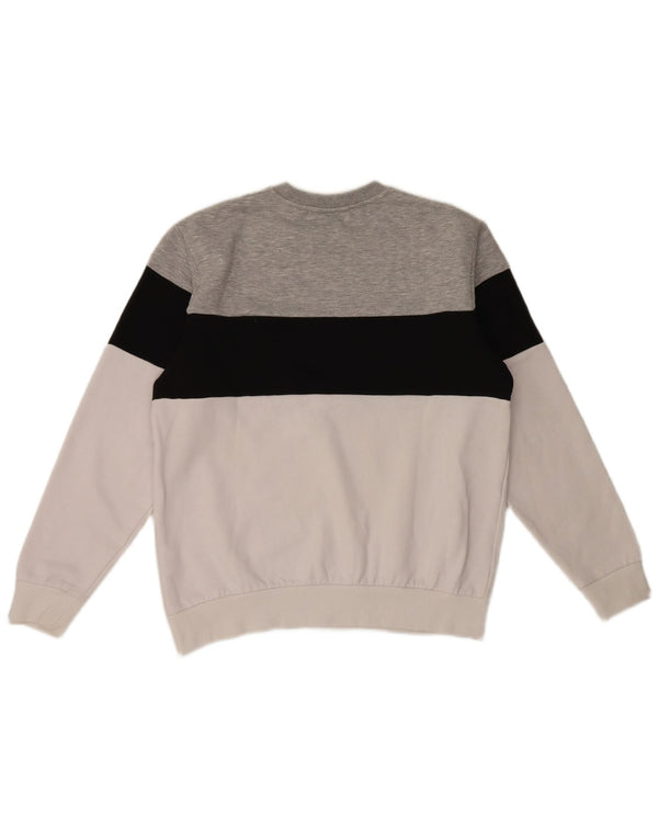Fila Homme Graphic Sweatshirt Jumper Large Multicolore Colourblock Coton