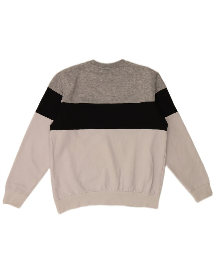 Fila Homme Graphic Sweatshirt Jumper Large Multicolore Colourblock Coton