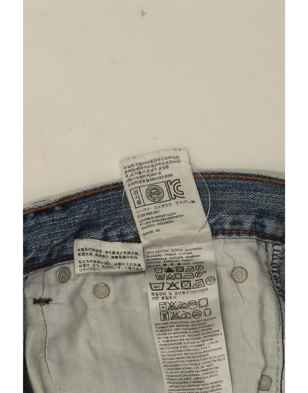 LEVI'S Jean Droit Homme W32 L26 Bleu Coton