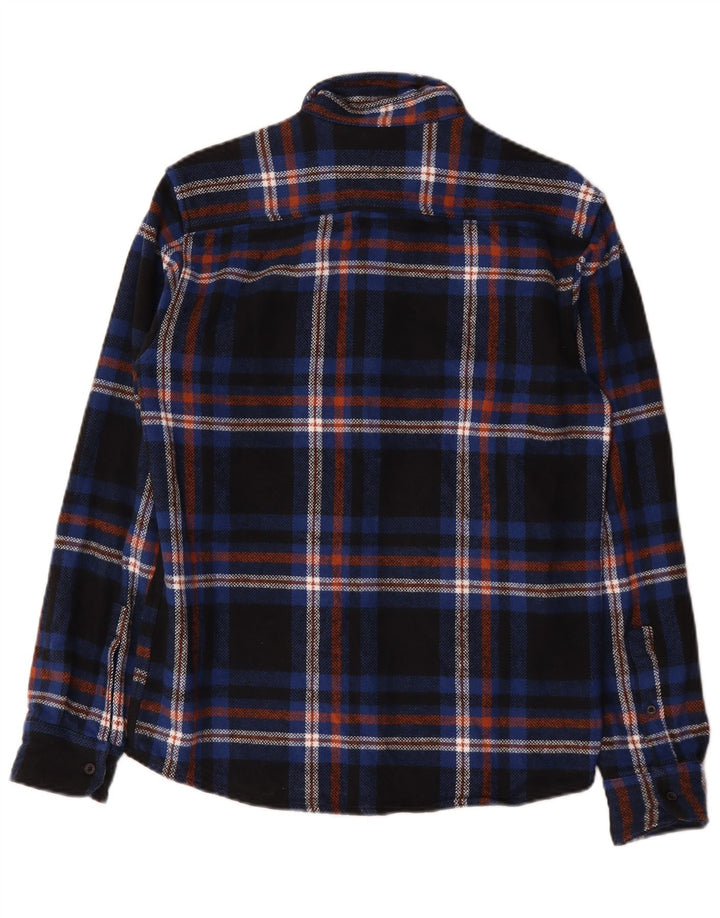 Chemise en flanelle pour hommes Dickies, taille S, motif à carreaux bleu marine, en coton