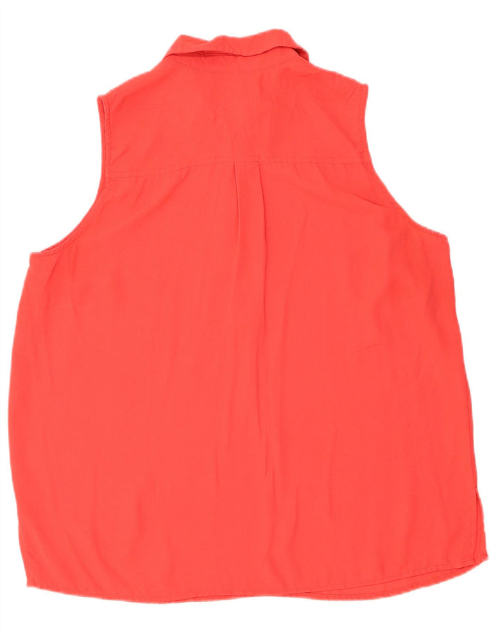 MICHAEL KORS Chemisier sans manches pour femme UK 14 Large Rouge