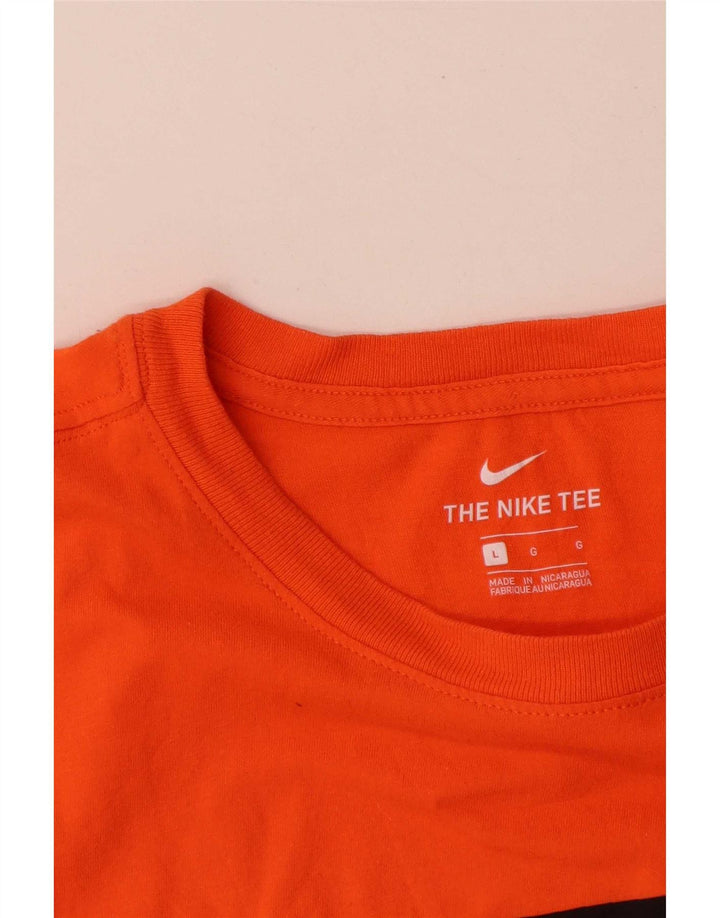 Nike T-shirt graphique pour homme en coton orange Taille L