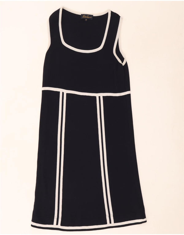 Luisa Spagnoli Robe droite sans manches pour femme UK 12 Bleu marine moyen
