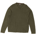 Eddie Bauer Pull col V pour homme en coton kaki moyen