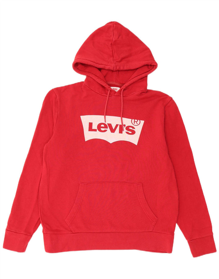 Levi's Pull à Capuche Graphique Homme Rouge Moyen Coton