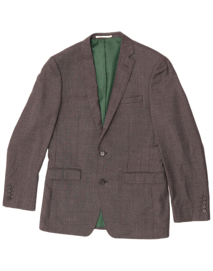 French Connection Veste Blazer 2 Boutons Homme UK 36 Petite Laine Grise