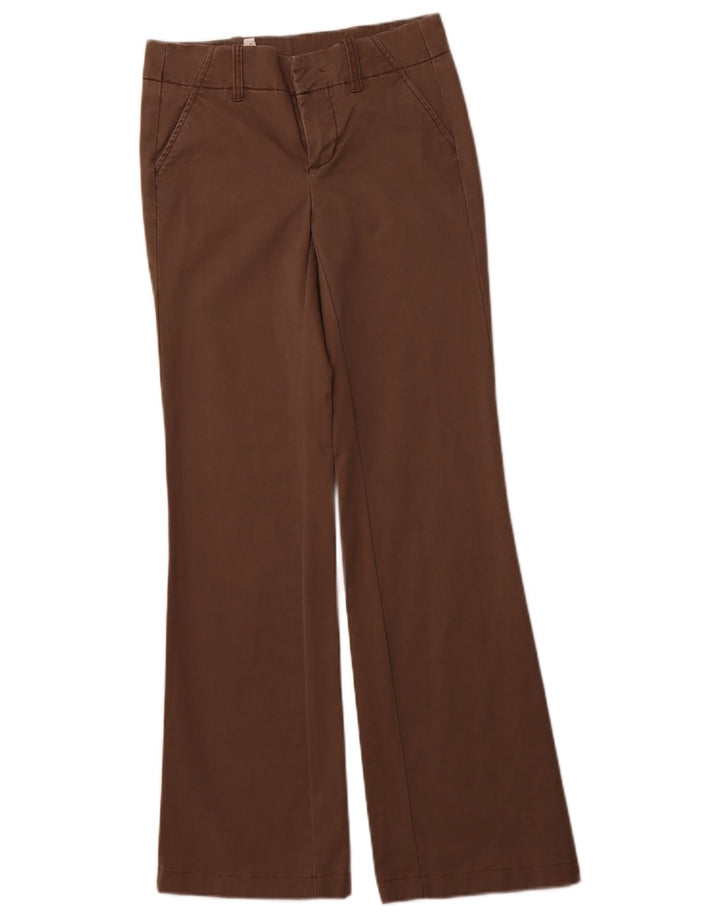 BENETTON Pantalon Chino Bootcut Femme IT 38 XS W26 L30 Marron Coton