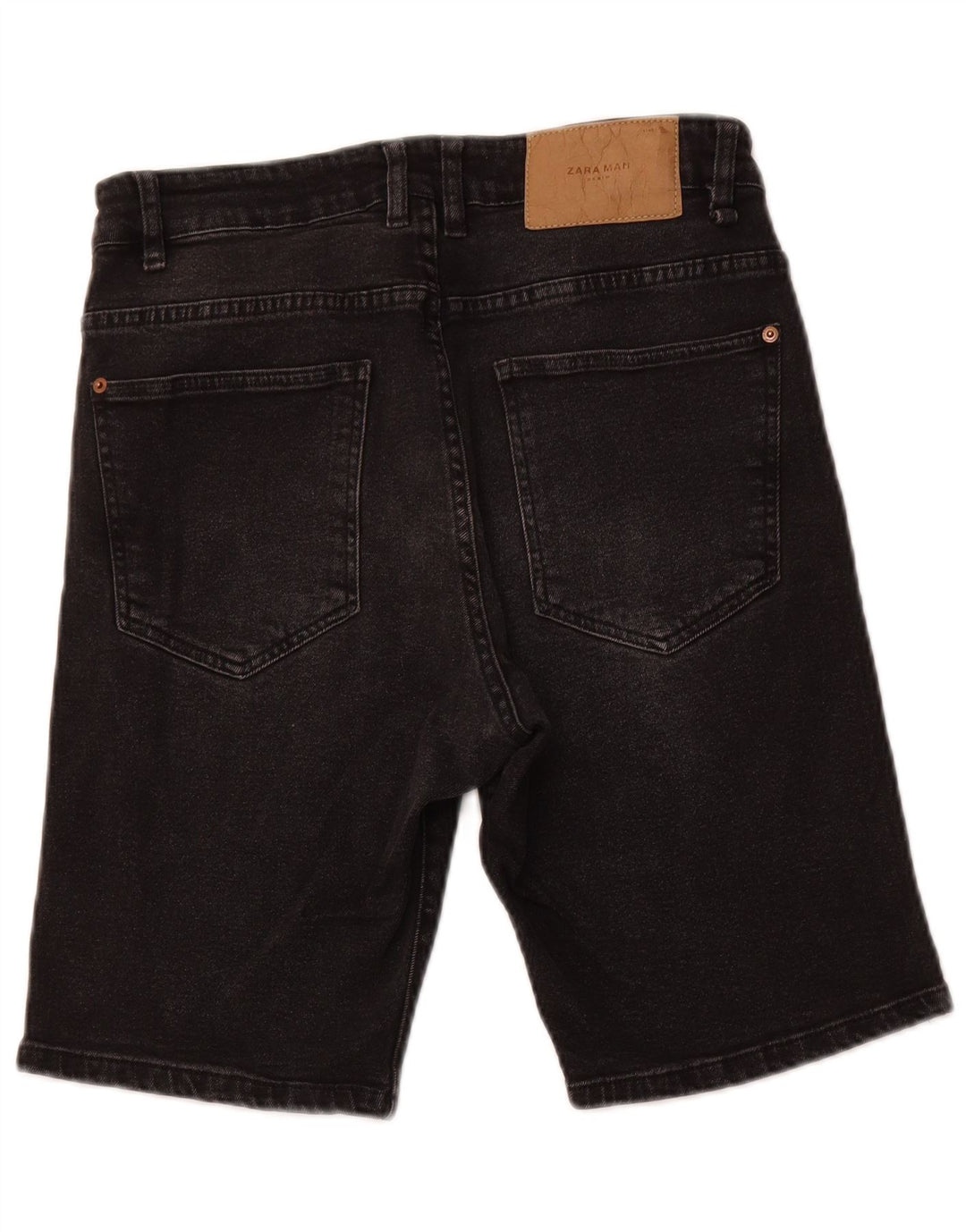 ZARA Short en jean pour homme EU 40 Medium W31 Coton noir