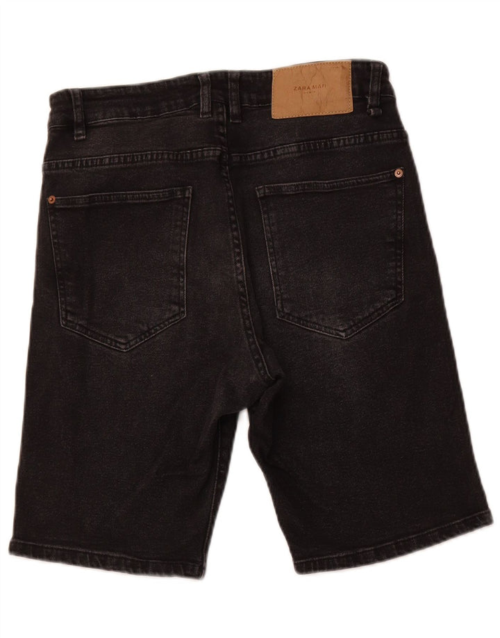 ZARA Short en jean pour homme EU 40 Medium W31 Coton noir