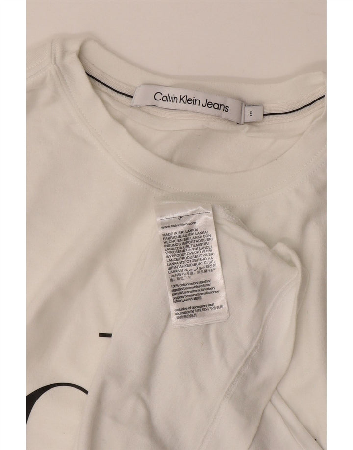 CALVIN KLEIN JEANS T-Shirt Graphique Homme Petit Blanc Coton