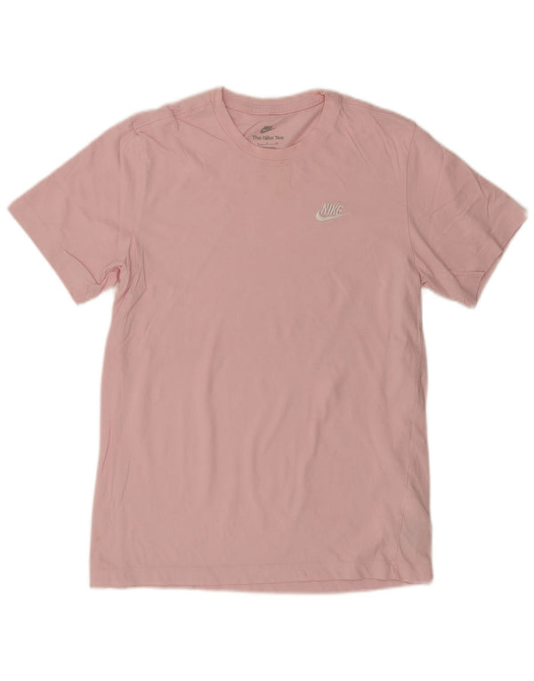 Nike Womens T-Shirt Top UK 10 Petit Rose Coton