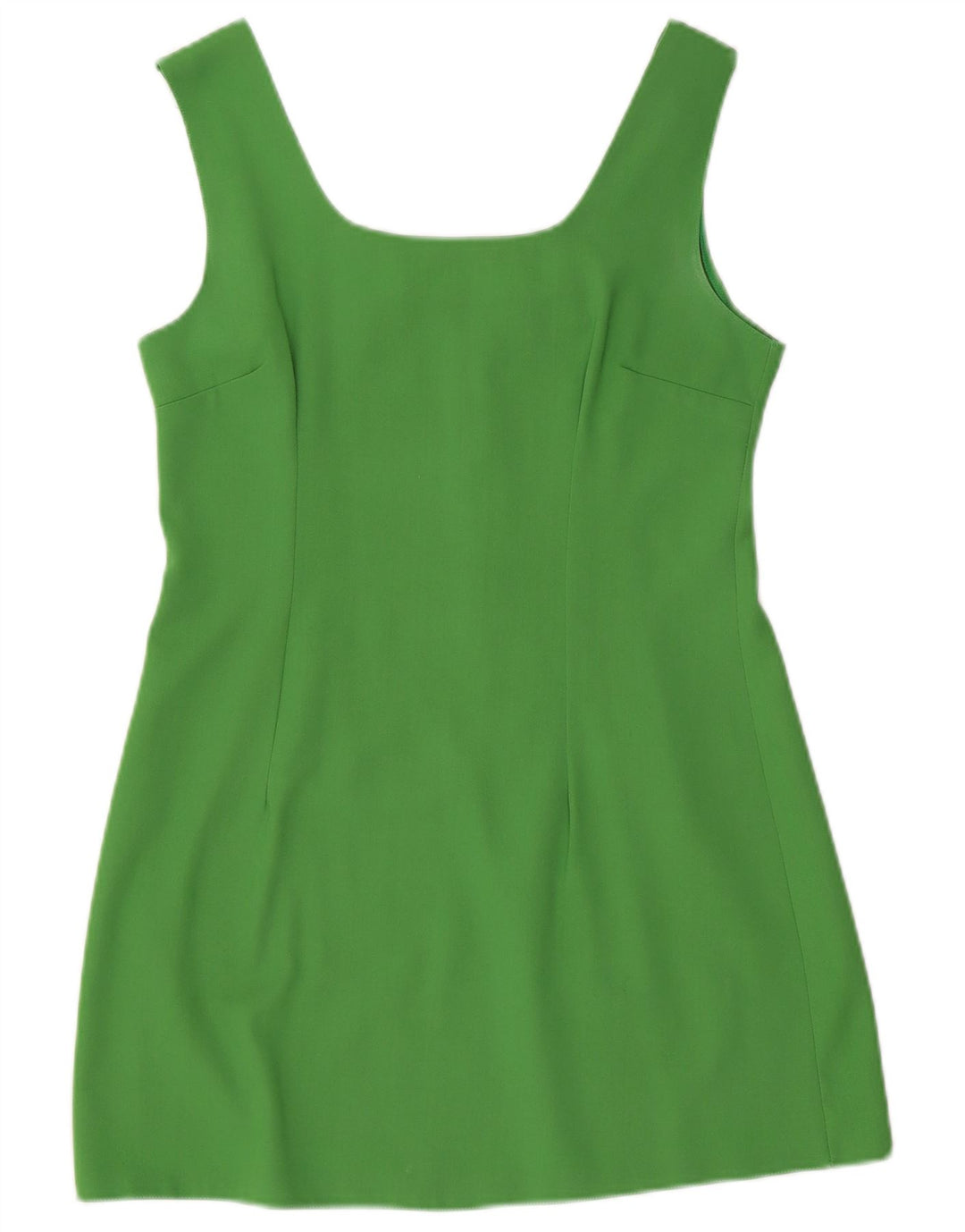 robe fourreau sans manches femme vintage UK 14 Polyester vert moyen